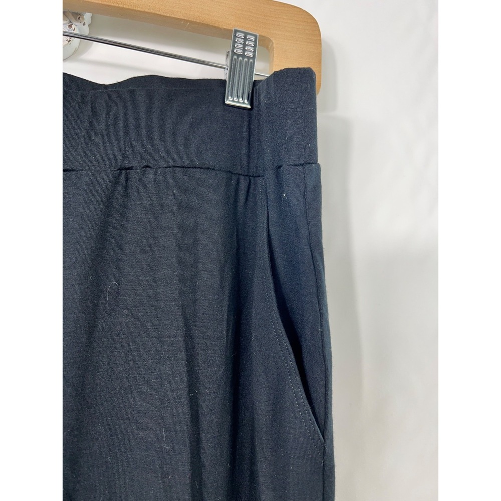 Eileen‎ Fisher Black Pull On Pants Womens XS Viscose Lycra Blend Stretch Comfort - Picture 2 of 9